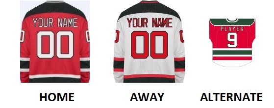 (image for) NEW JERSEY Pro Hockey Number Kit